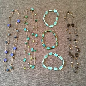 Necklaces (3) and Bracelets (3) Bundle - Czech Glass - Marlene Van Beek